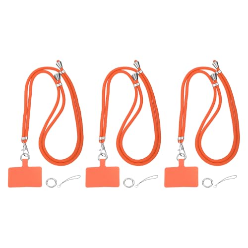 Cordón para teléfono ajustable y correa de cadena desmontable con pestañas de sujeción