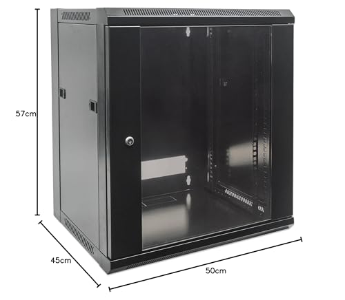 Intellinet 711777 19 Zoll Wandgehäuse (B x H x T) 570 x 500 x 450 mm 9 HE Schwarz (RAL 9005)