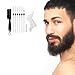 White Barber Pencil Set - Edge Hairline Razor Trace Pencils Beard Guide Beard Hairline and Beard Shaping Pencils,with Sharpener Ruler Brush for Men