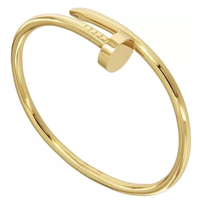 SubhagAlankar Anti Tarnish Stainless Steel Contemporary Love Bracelet For Men & Women,Girls & Boys (Nail (Gold)) (B0CDH5F5ML) Amazon Price History, Amazon Price Tracker