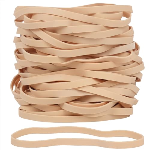 Foshine Rubber Bands 60Pcs size#69 Big Rubber Band 5.9inch/15cm Elastic Rubber Band Beige For Office Supplies File Folders Litter Box (5.9" x 0.24") image 7