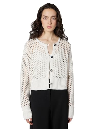 Derek Lam 10 Crosby Women's Syvie Crochet Sequin Cardigan, White