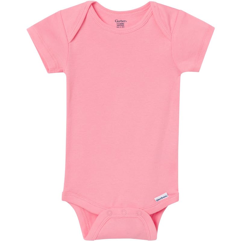 Image of Gerber Baby Girls' 8-pack Short Sleeve Onesies Bodysuits