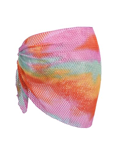 Image of ZAFUL Women's Sarong Coverups Beach Wrap Sheer Bikini Cover Up Mini Skirt | Wraps Swimwear, Cover Ups for Swimwear, Multi-Wear, Texture, Floral