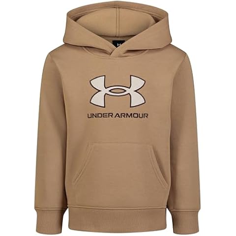 Under Armour Boys' Fleece Hoodie, Camel/Quilt Logo Cover