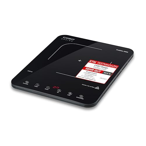 CASO ProSlim 2000 - Mobiles Induktionskochfeld, 2000W, 10 Leistungs- & Temperaturstufen, Sensor-Touch, LED-Anzeige, Auto-Topferkennung, Timer, Überhitzungsschutz, Kindersicherung, Schwarz CASO ProSlim 2000 - Mobiles Induktionskochfeld, 2000W, 10 Leistungs- & Temperaturstufen, Sensor-Touch, LED-Anzeige, Auto-Topferkennung, Timer, Überhitzungsschutz, Kindersicherung, Schwarz