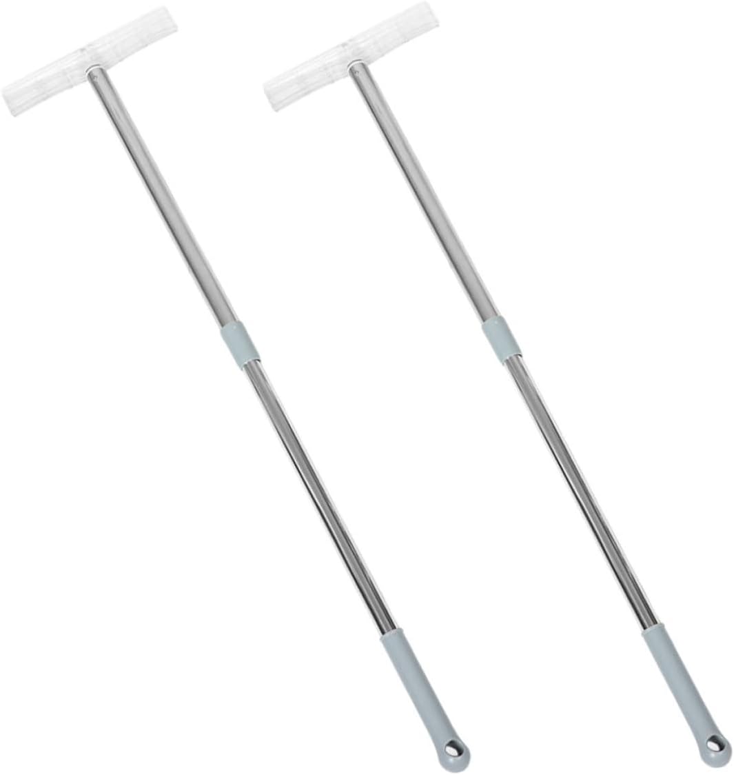 Uonlytech 2pcs Handheld Sign Holder Stainless Steel Hand Held Poster Stand - Telescopic Support Pole For Slogan Sports Meetings Exhibition Tour Guide Parade