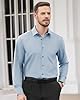 Alimens & Gentle Light Blue Dress Shirt Men Long S... #2