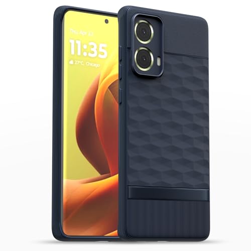 Image of Outlouders Back Cover for Moto G85 5G | TPU Soft Flexible Shockproof | Full Camera Protection Back Case (Blue)