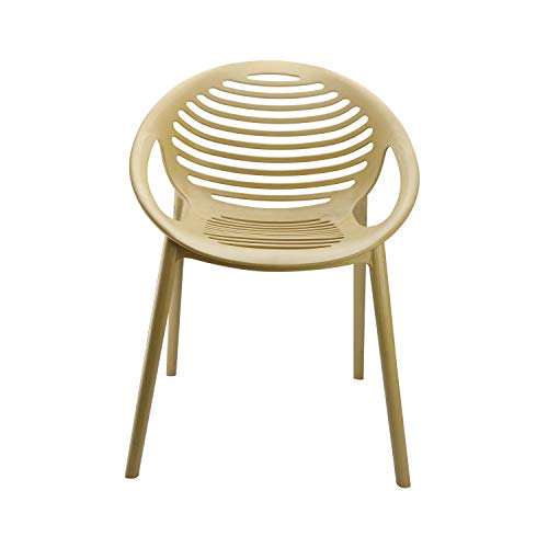 Image of CELLO Abacus Chair Set Pack of 2 - Yellow | Strong and Durable | Easy to Clean | Chair for Living Room, Bed Room, Kitchen, Office Room, Outdoor | 3 Years Warranty