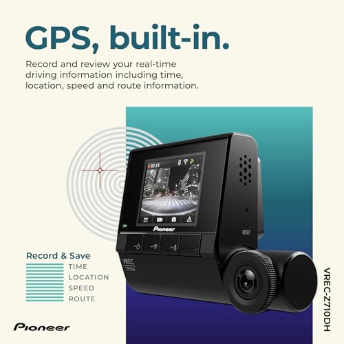 Pioneer VRECZ710DH HighDefinition Dash Cam, 4K Ultra