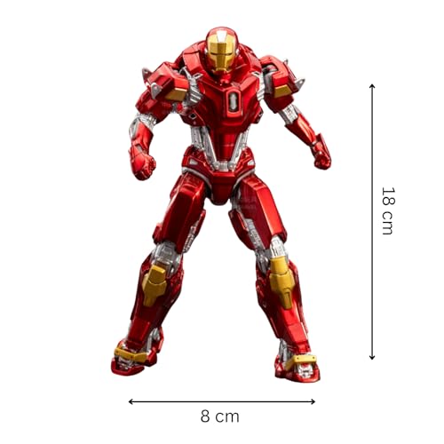 Image of ZD Toys Action Figure Collectible - 7 Inch Ironman Mk 35, Superheros Premium PVC Build Collectible, Interchangeable Accessories, Perfect for Gifting, Ages 15+ Years