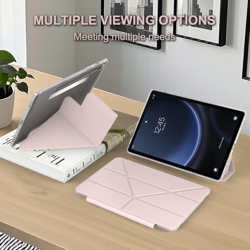 Coque Samsung Galaxy Tab S9 11 transparente rose pour bureau