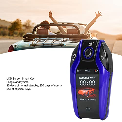 Kimiss Push Start Ignition Kit, Universal Tk800 And Lcd Touch Screen Smart Key Remote Keyless Entry For All Start Stop Engine Button Models (Blue) #TOP1