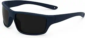 Óculos de Sol Esportivo Masculino, Polarizado, Proteção UV400, Armação Preta, Para Pesca