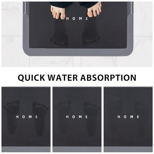 Badvorleger Set Marmor Weiß Grau Badezimmermatte Diatomite Badezimmerteppich Bad Teppiche Set Waschbar WC Teppich rutschfeste Badematte Wasseraufnahme Badgarnitur 3 Stücke – Bild 5