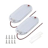 Osilly 2PCS 12V RV Interior LED Dome Light, 3 Color Cold Warm Natural Light Ultra Bright RV Ceiling Light with Switch Control, Universal for Car Van Truck Camper Lorry Motorhome and More