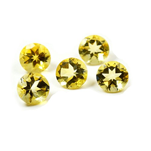 Citrine ronde pour concevoir des parures et réparer des bijoux anciens lot Sunela