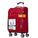 Cocoono Monterrey 360° Drehbarer Koffer - TSA-Zahlenschloss, Teleskopgestänge, RV-Dehnfalte, 8 Rollen, Adressfeld (rot, M)