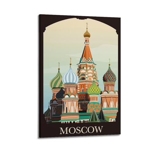 Poster Moscou Russie pour embellir un mur vide avec une toile style cadre