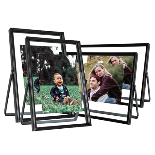 Reviews de portaretratos dia del padre de esta semana. 48 Marcos para Cuadros Fotos de Cristal 4 Piezas, Porta Retratos para Fotos, Portaretratos de Alta Transparencia con Marco de Metal Portaretrato Decoración para Oficina y Hogar (4 x...