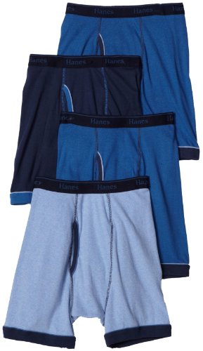 Hanes Ultimate Men's 4-Pack Classic Ringer Boxer Briefs-Colors May Vary