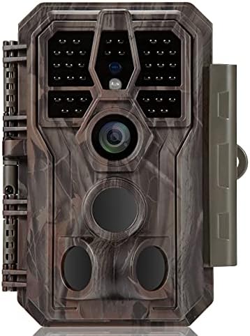 GardePro E5 Trail Camera, 48MP 1296p, Game Camera with Ultra Fast 0.1s Motion Activated, 100ft Night Vision, 90ft Detection Distance for Outdoor Wildlife Scouting, Hunting, Camo