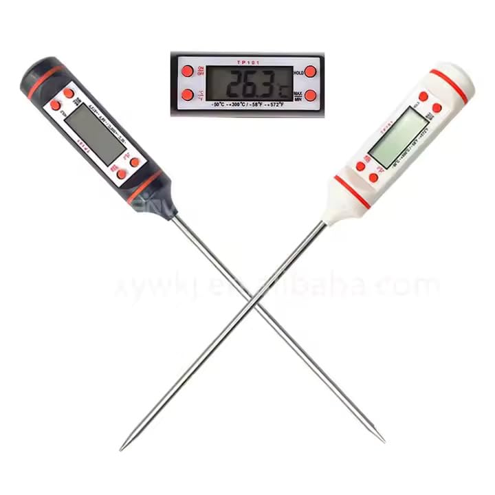 TP101 Digital Food Thermometer with LCD display and control buttons