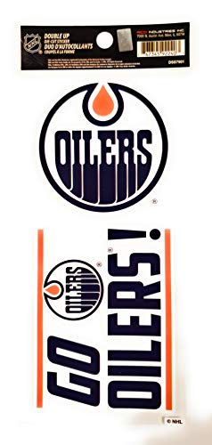 Rico Industries NHL Edmonton Oilers Double Up Die Cut 2-Piece Sticker Sheet