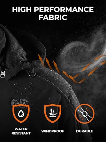 ORORO Women's 5 Heat Zones Dual Control Heated Jacket, Heated Coat with Battery (Charger Not Included)4