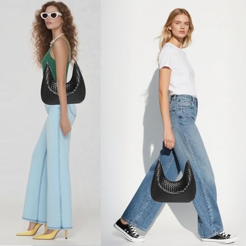 Woven Shoulder Handbags, Shoulder Bag for Women, Vegan Leather Bag, Totes Hand Bags, Working Lightweight2