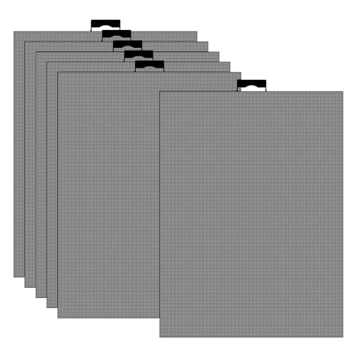 6 hojas de lona de malla de plástico de 14 unidades, 11 x 8.2 pulgadas, lienzo de punto de cruz negro, pantalla de lona de malla de plástico, para punto de cruz, bordado, punto, proyectos de bricolaje