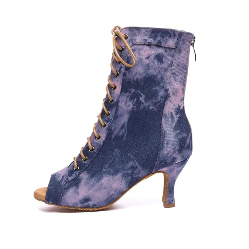 Bottes de salsa avec maintien à lacets et bout ouvert respirant