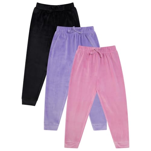 Image of BTween Girls 3 Pack Velour Jogger Pant Set Solid, Tie Dye or Camo Sweatpants for Girls