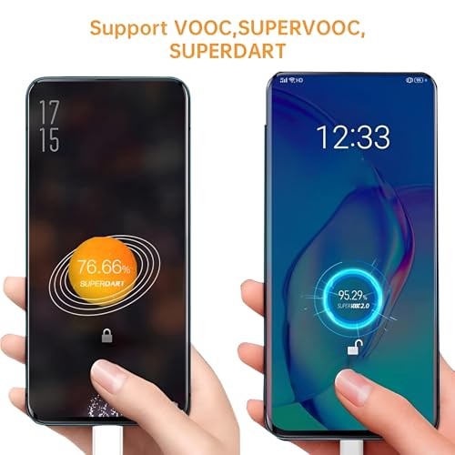 Image of 120W Original USB A to C Supervooc Charging Cable for Narzo 70 Turbo /13 /13 Pro Plus /12 Pro+ /12Pro /10 Pro+ /9 Pro /8 /7 /60 Pro /50 Pro /30 /C25 /Xt /Xt 730G |Support 80W Superdart Quick Charge, White