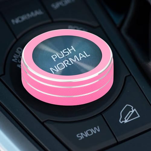 Image of for Toyota RAV4 /RAV4 Hybrid 2023 2024 2025 air Conditioning knob Cover, Start Button Cover Decorative Ring, Volume, Aluminum Alloy Decoration (RAV4 Hybrid, Pink)