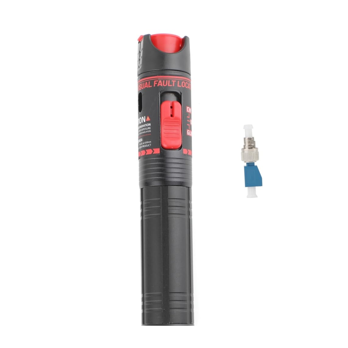 Visual Fault Locator Rechargeable VFL-80 Fiber Optic Tester Kit with FC Male to LC Female Adapter, Fiber Optic Tools for Network Cable