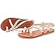 Veittes Frauen Slide Sandalen - Freizeitsandalen mit geflochtenen Zehenringen und Kreuzriemen.(2208001,GD/MF,42)