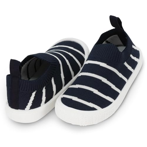 Image of JAN & JUL Slip-on Knit Shoes, Machine Washable and Lightweight Sneakers for Toddler Boys and Girls