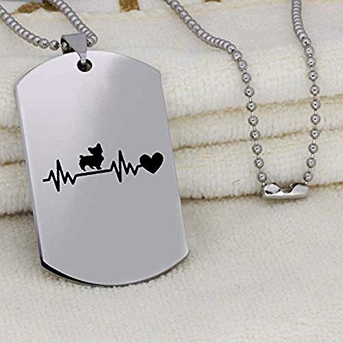 Preisvergleich Produktbild CKAWM Halskette Teddy Dog Pattern Anhänger Halskette Einzigartige Edelstahl Gravierte Halskette