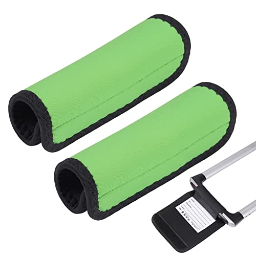Image of Vigorport 2 Pack Luggage Handle Wrap, Bright Comfortable Luggage Identifiers /Tags /Markers /Grips for Suitcases Unique Travel Accessories (Green, 2 Pack)