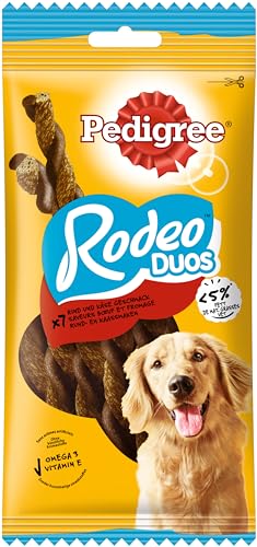 Pedigree Rodeo Snacks - Rind & Käse Leckerli für Hunde, 125g (70 Stück) mit Omega 3 zur Unterstützung des Wohlbefindens – Bild 3