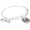 Alex and Ani Path of Symbols Expandable Bangle for Women, Fortune’s Favor Charm, Rafaelian Silver Finish, 2 to 3.5 in