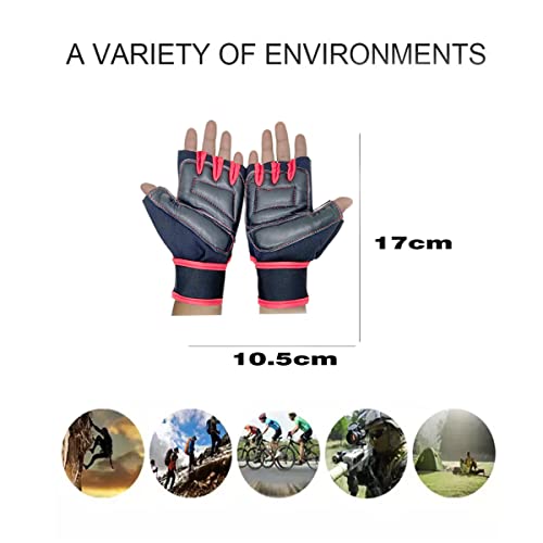 Image of Sports Glove for Men&Women, Gloves Gym Workout, Gym Accessories Men, Gym Gloves Men Workout, Sport Glove, Fitness Gloves, Hand Glove Gym Men, Grip Gloves, Exercise Gloves (RED)