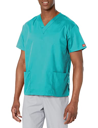 Image of Dickies Women's Jr. Fit V-Neck Scrub Top Multiple Patch Pockets