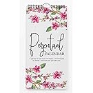 Inkdotpot Floral Rustic Perpetual Calendar Birthday Wall Hanging Anniversary Special Event Reminder Calendar Book Journal Stationary Wall Hanging Birthday Gift Card Planner Organizer