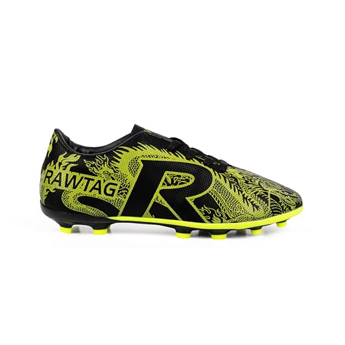 Image of RAWTAG Dragon 1.0 Soccer Football Shoes Studs with Synthetic Leather Fully Embossed Upper Sports Footwear|Comfortable Lightweight|TPU Sole Double Colour Premoulded Heel Shoe for Adult, Men & Boys