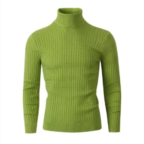 Men's High Neck Sweater Solid Pullover Knitted Warm Casual Turtleneck Sweatwear Winter Outdoor Tops2