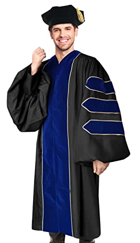 YIIOSS - YIIOSS Unisex Deluxe Doctoral Graduation Gown with Tam Royal, Size 57 - Best Deal on Amazon