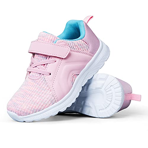 RUNSIDE Toddler Boys Girls Running Shoes Athletic Tennis Sneakers for Kids，Breathable and Lightweight Pink2